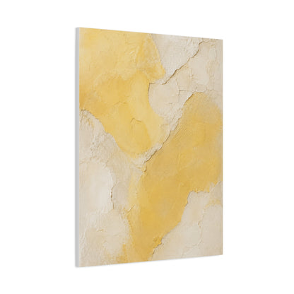 Wabi-Sabi Yellow Plaster Minimal Abstract Wall Art & Canvas Print