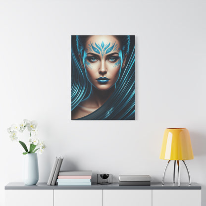 Mythic Blue Empress Portrait Wall Art & Canvas Prints