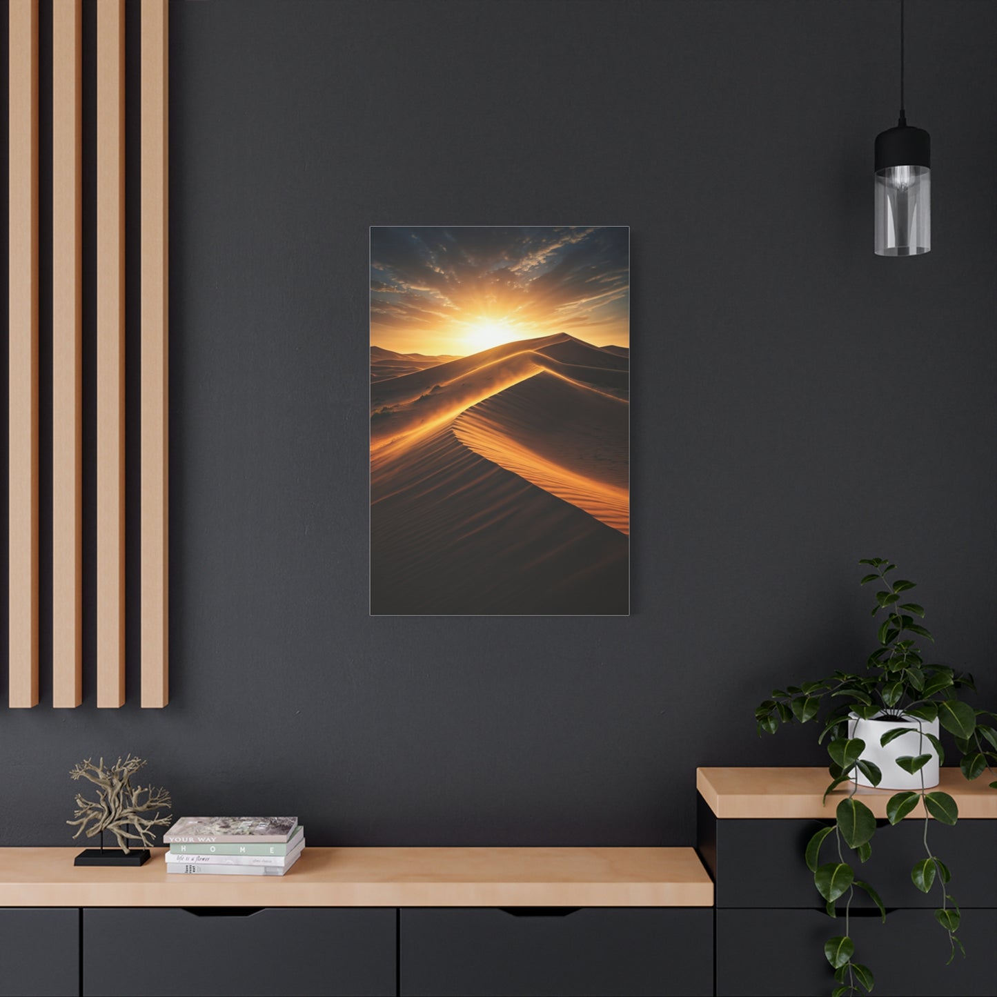 Golden Desert Sunrise Dunes Wall Art & Canvas Prints