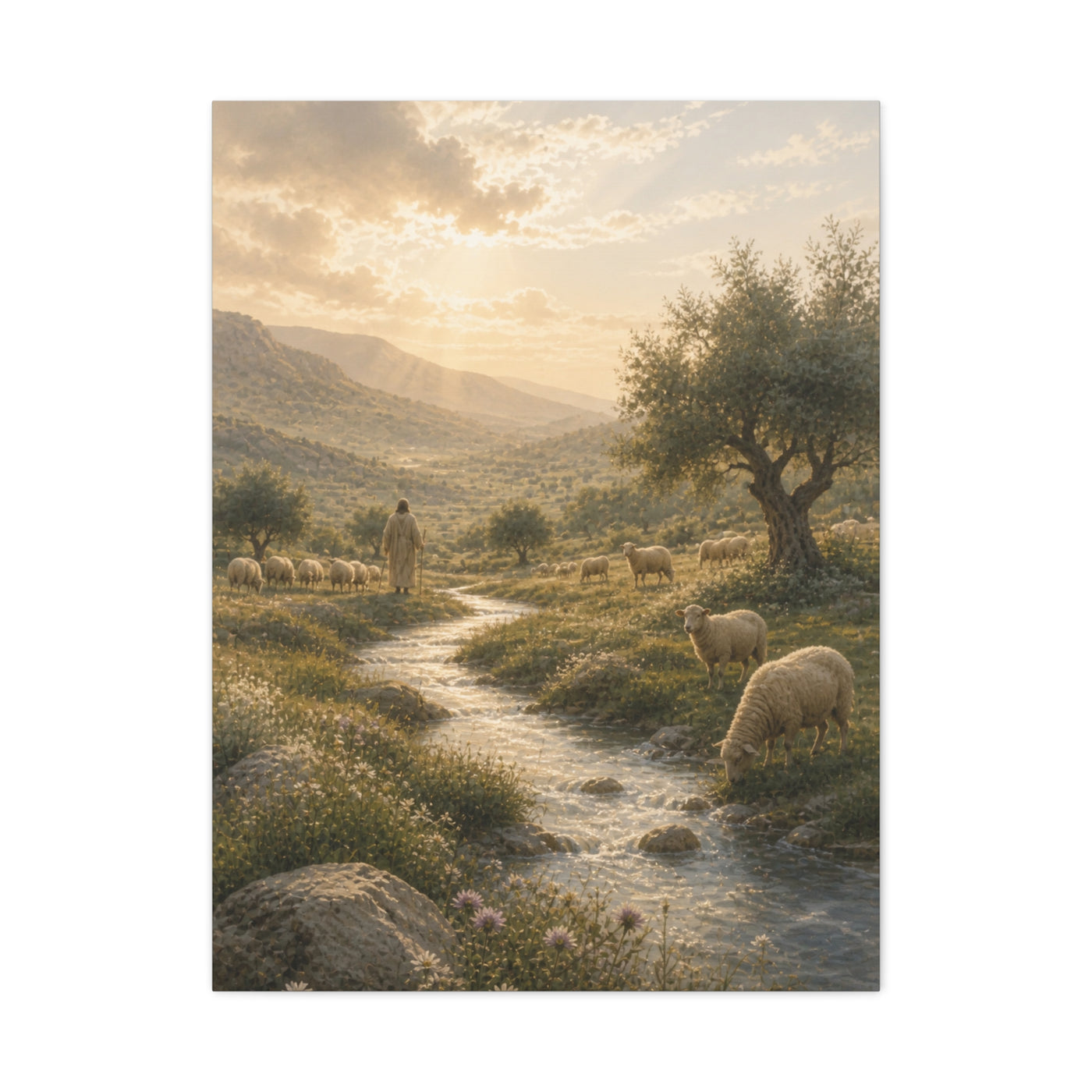 Psalm 23 Shepherd Valley Wall Art & Canvas Print