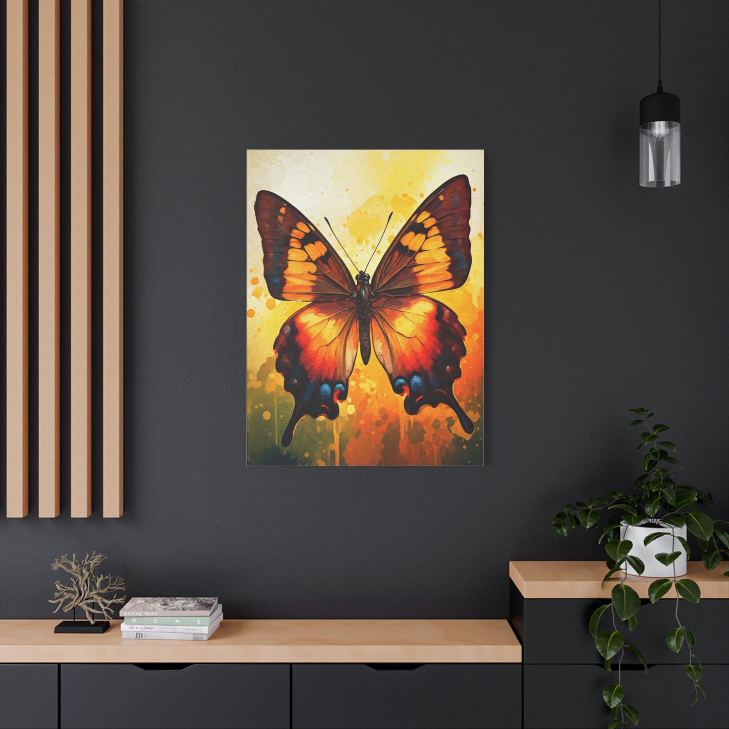 Watercolor Splash Butterfly Wall Art & Canvas Prints