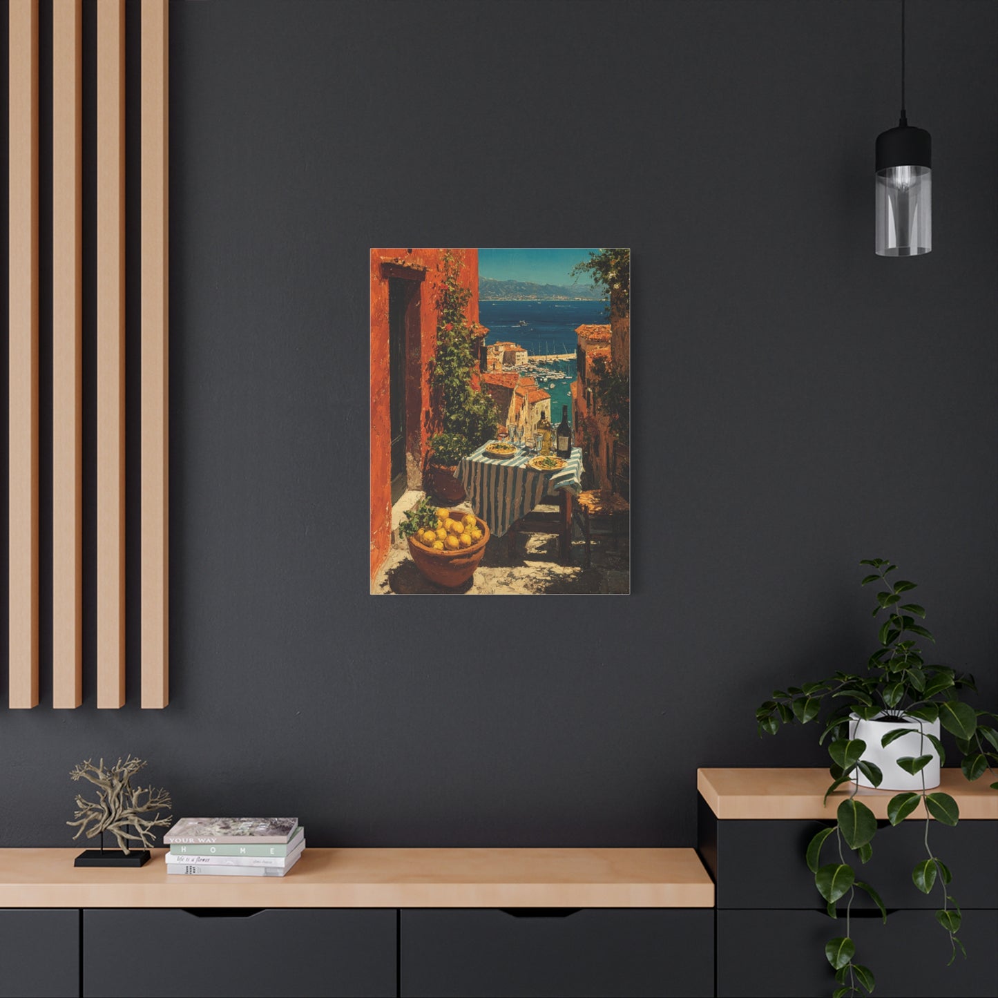 Amalfi Coast Terrace Lunch Wall Art & Canvas Print
