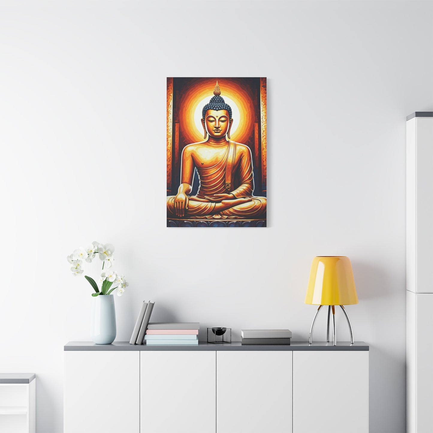 Golden Serenity Buddha Wall Art & Canvas Prints