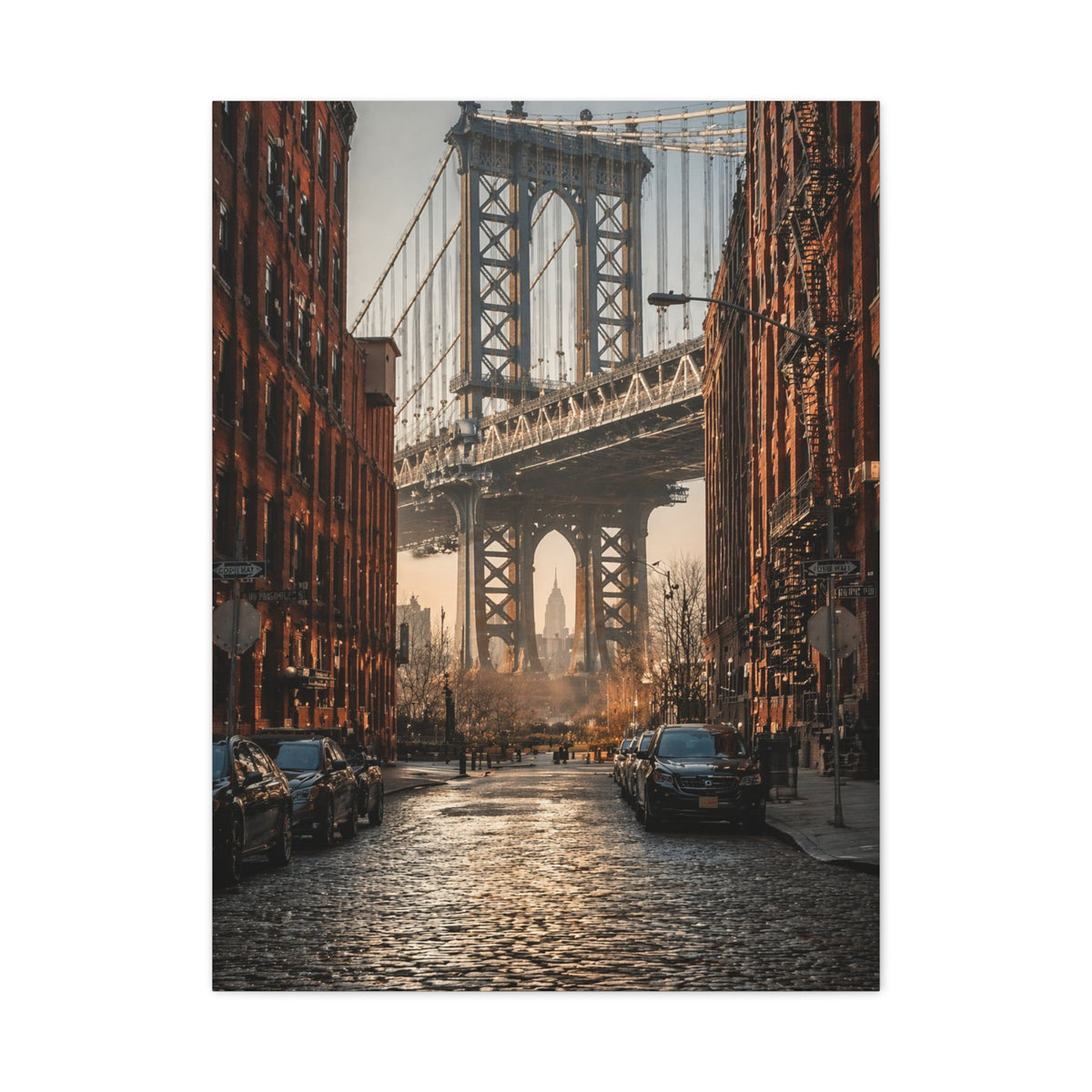 DUMBO Manhattan Bridge Perspective Wall Art & Canvas Print
