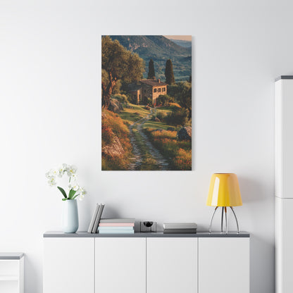 Tuscan Green Olive Grove Landscape Wall Art & Canvas Print