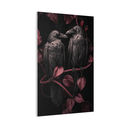Pair of Ravens Gothic Romance Wall Art & Canvas Print