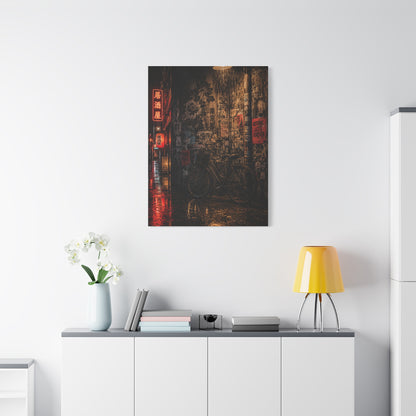 Neon Tokyo Alley Graffiti Street Wall Art & Canvas Print