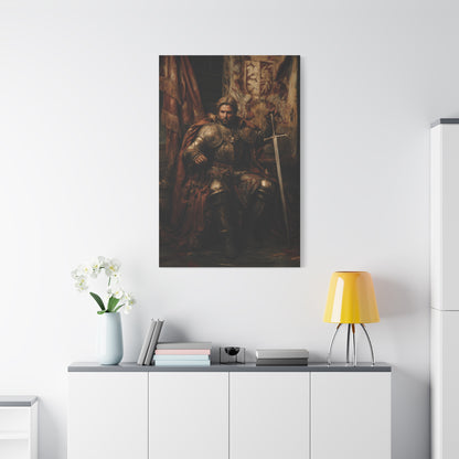 Medieval King on the Royal Throne Wall Art & Canvas Print