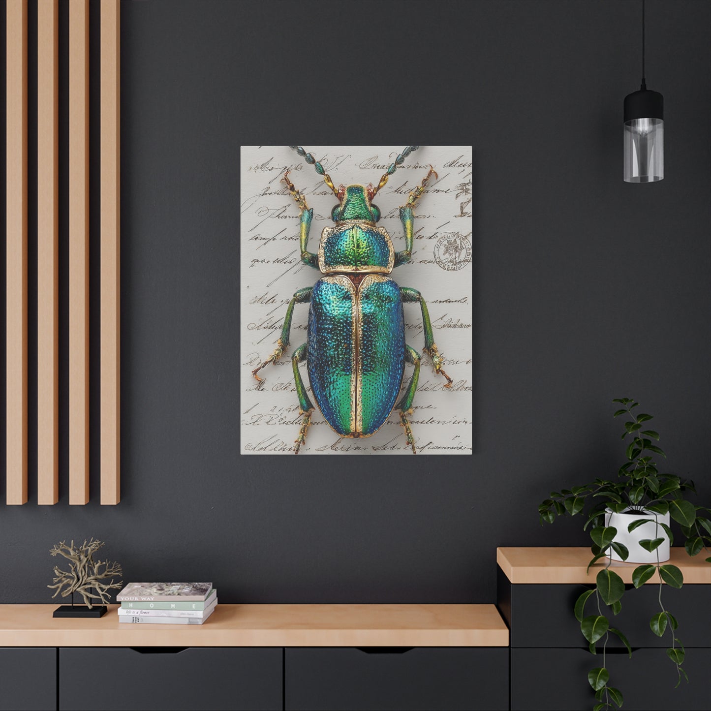 Emerald Beetle Natural History Wall Art & Canvas Print