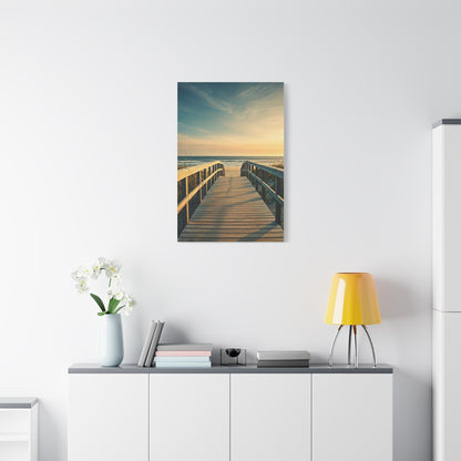 Wooden Boardwalk to the Ocean Horizon Wall Art & Canvas Prints