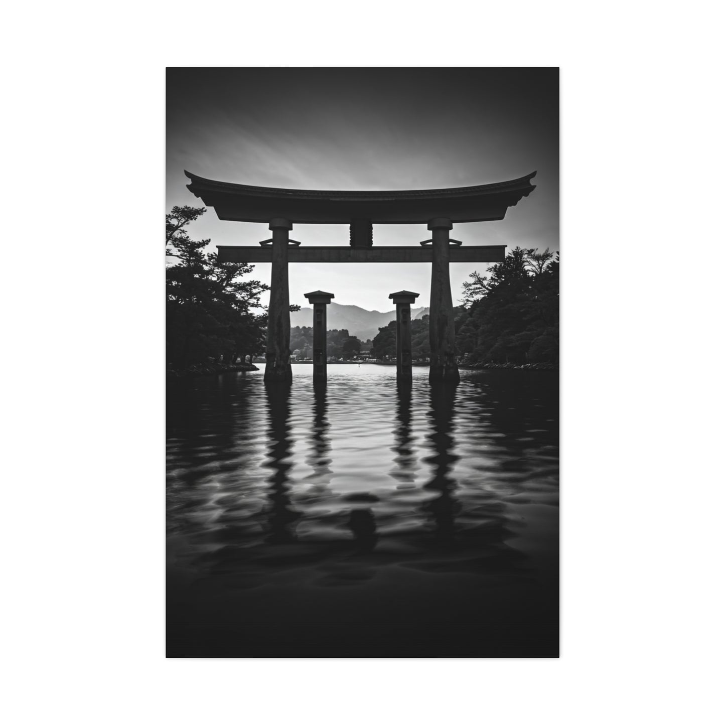 Torii Gate Reflection Serenity Wall Art & Canvas Prints