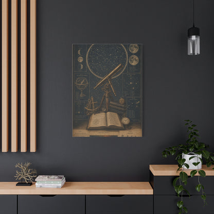 Antique Telescope & Celestial Study Wall Art & Canvas Print