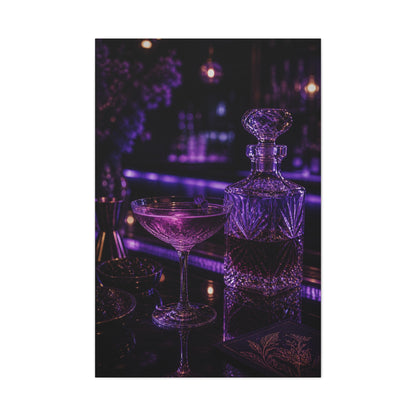 Violet Cocktail Lounge Still Life Wall Art & Canvas Print