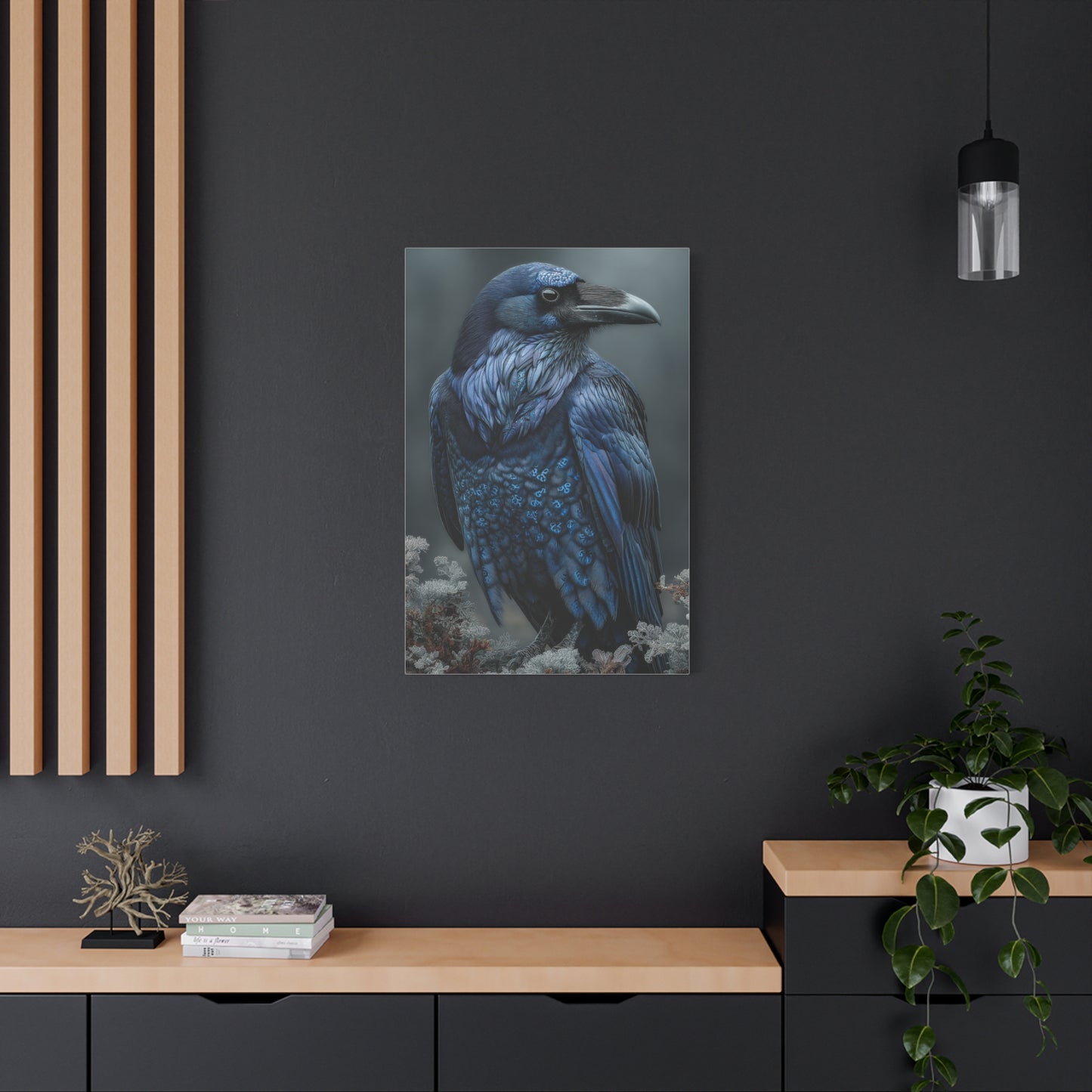 Enchanted Rune Raven Wall Art & Canvas Print