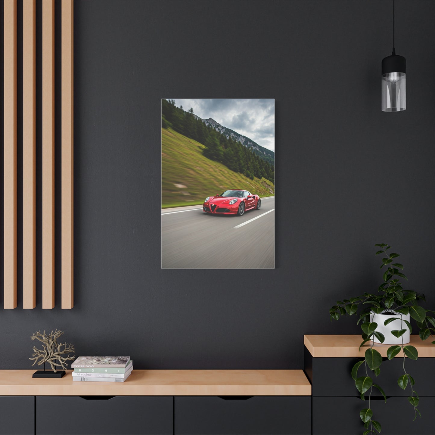 Alfa Romeo 4C Mountain Twisty Road Wall Art & Canvas Prints