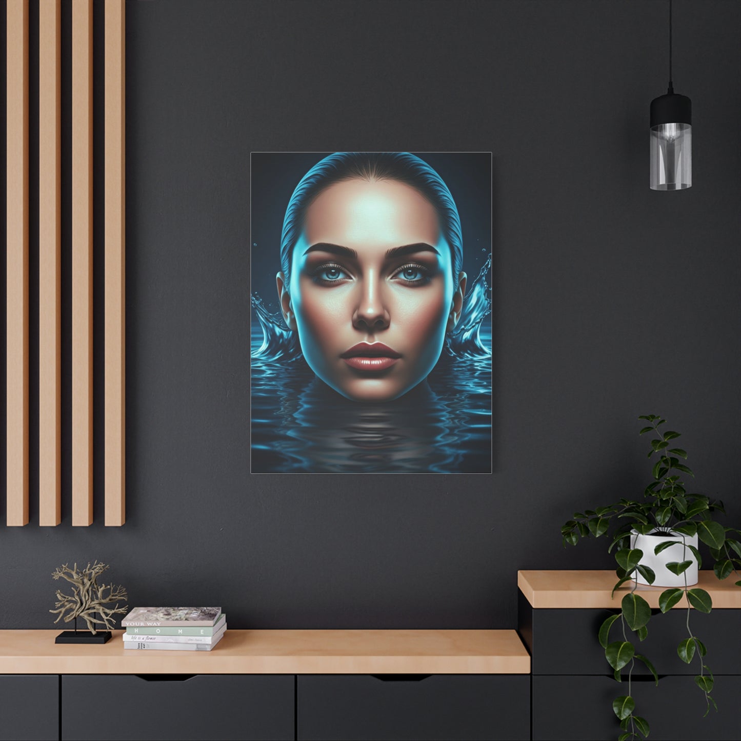 Emerging Blue Reflection Portrait Wall Art & Canvas Prints