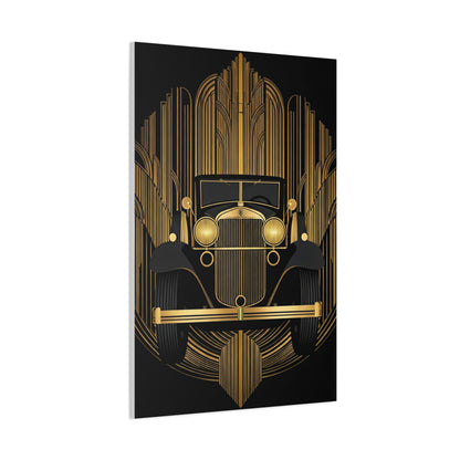 Classic Gold Roadster Art Deco Wall Art & Canvas Prints