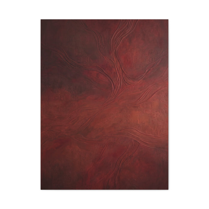 Earthy Red Wabi-Sabi Texture Abstraction Wall Art & Canvas Print