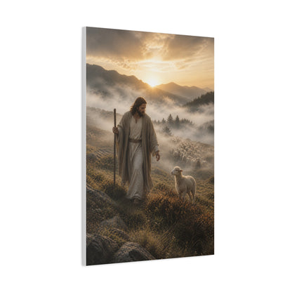 The Good Shepherd with Lamb Wall Art & Canvas Print