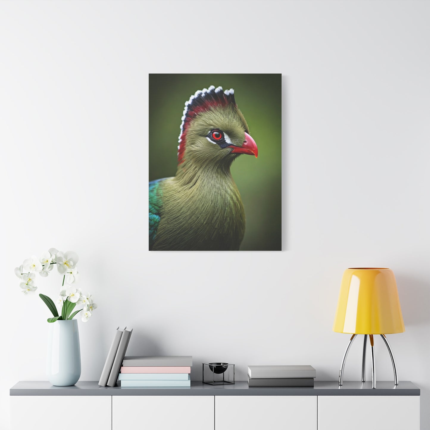 Emerald Crested Turaco Portrait Wall Art & Canvas Prints