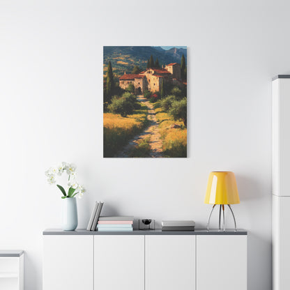Tuscan Countryside Villa Path Wall Art & Canvas Print
