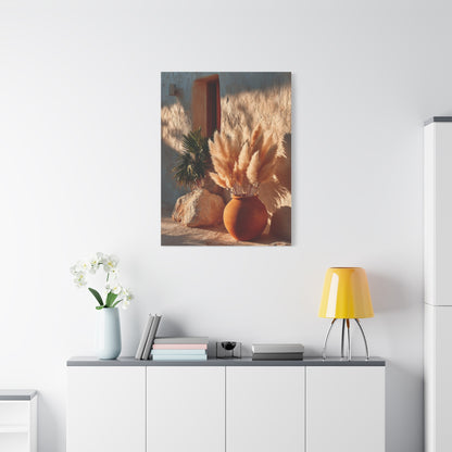Pampas Grass Terracotta Still Life Wall Art & Canvas Print