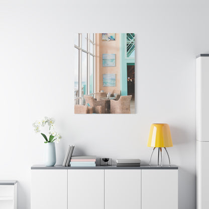 Coastal Resort Lounge Ocean Horizon Wall Art & Canvas Print