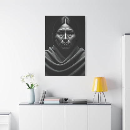 Silent Resilience Black & White Portrait Wall Art & Canvas Prints