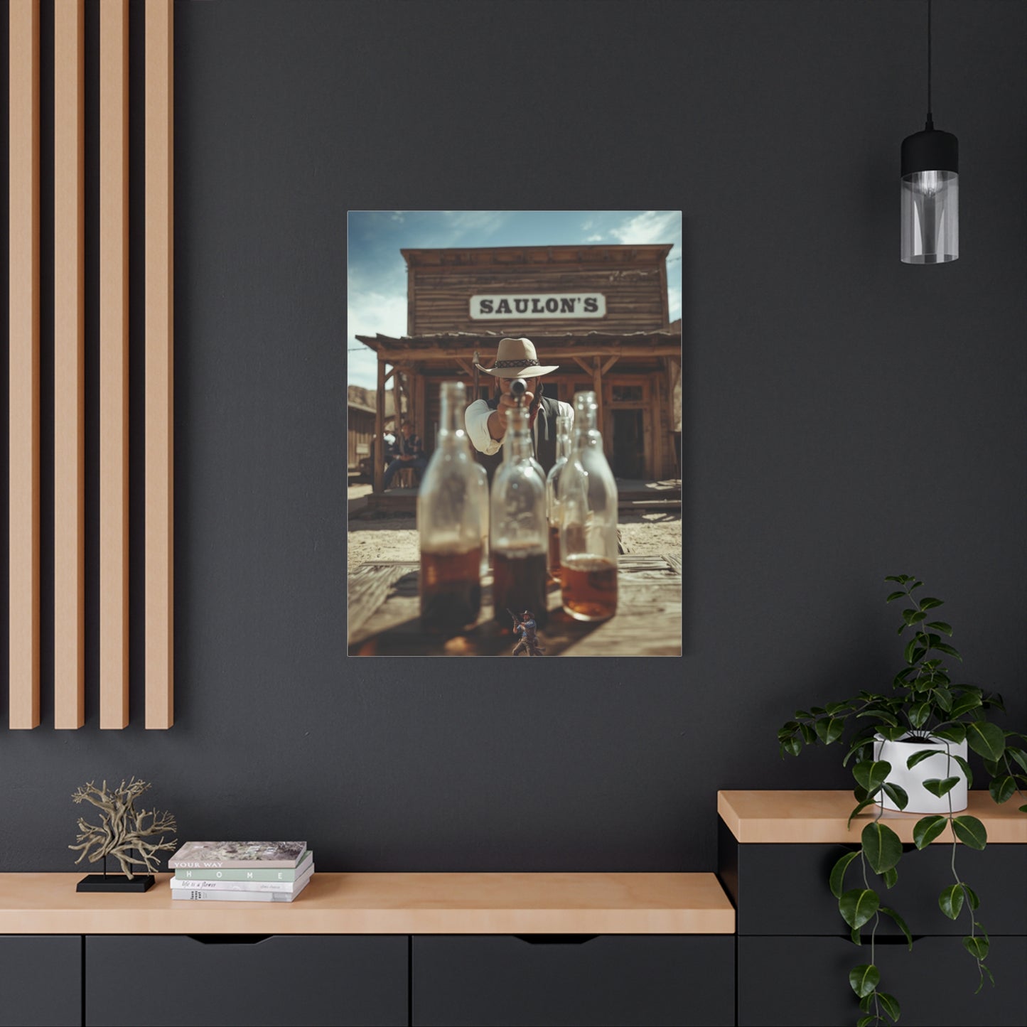 Saloon Bottle Shooting Challenge Wall Art & Canvas Print