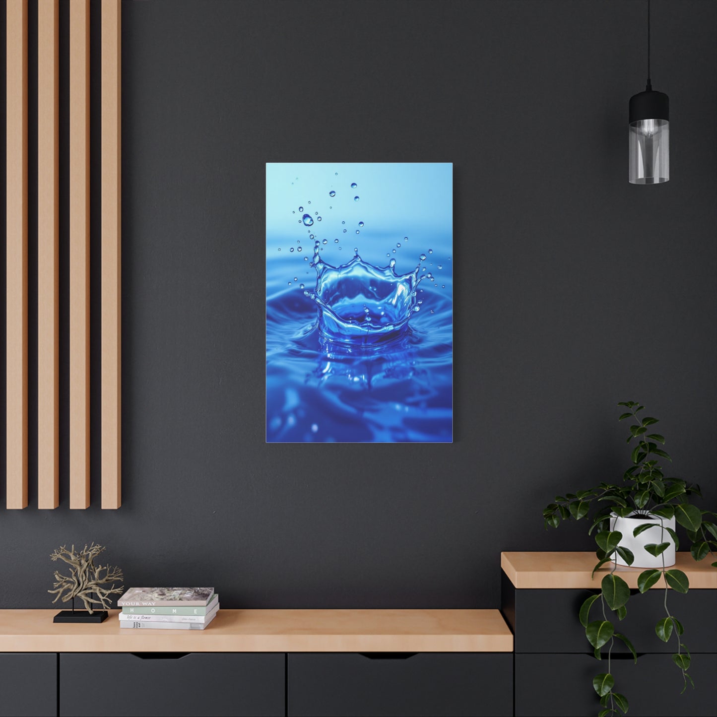 Crowned Water Splash Wall Art & Canvas Prints