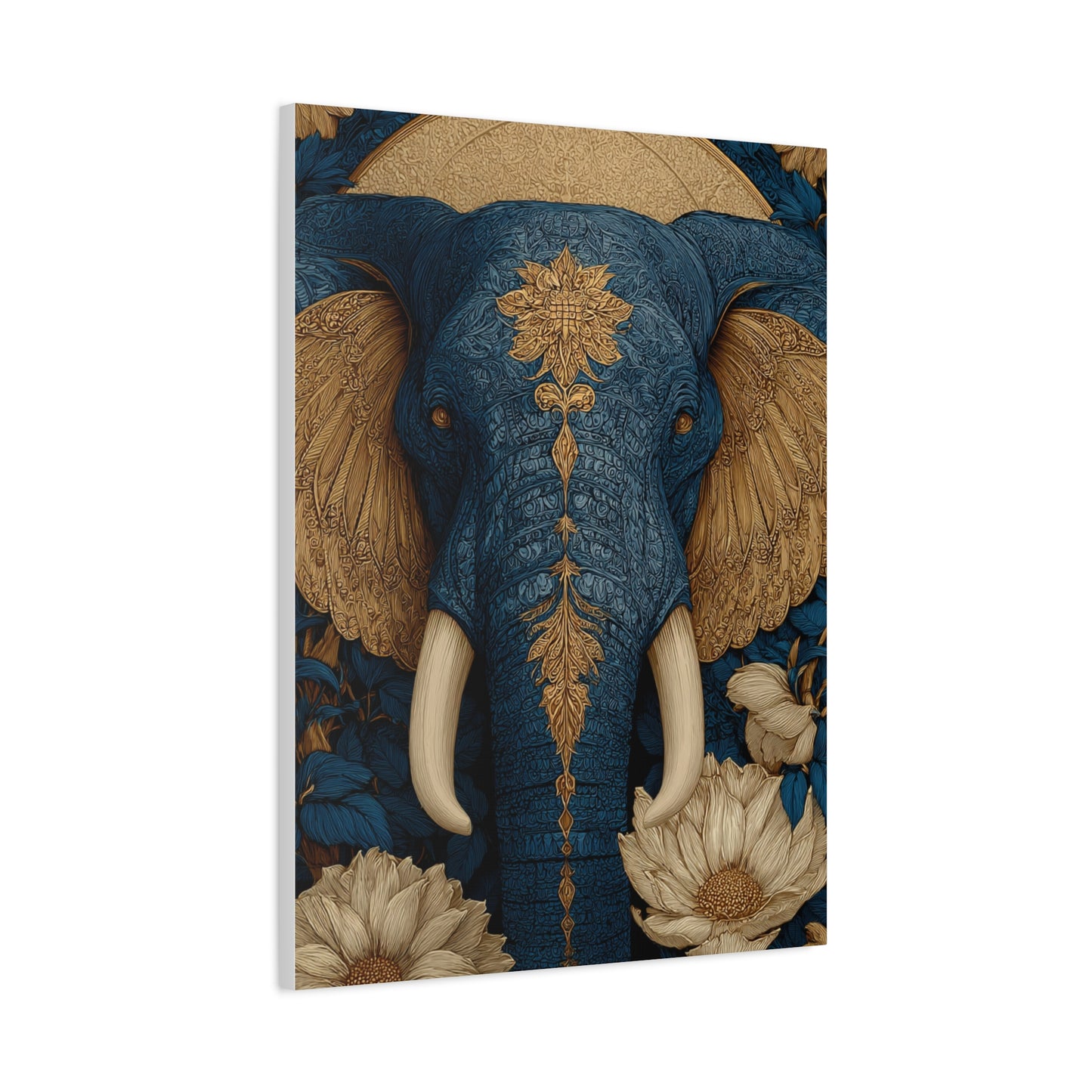 Ornamental Mandala Elephant Portrait Wall Art & Canvas Print