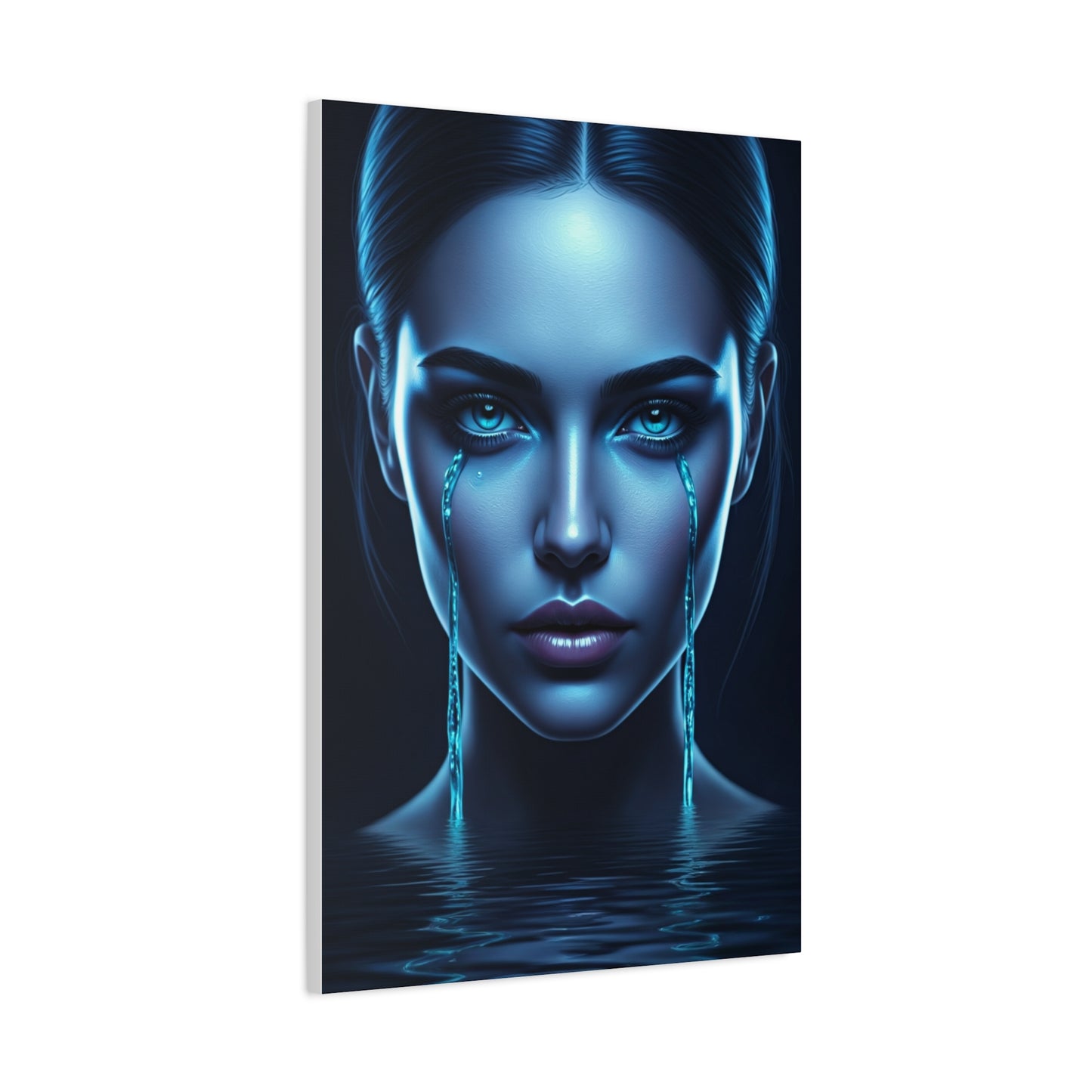 Blue Tears Reflection Portrait Wall Art & Canvas Prints