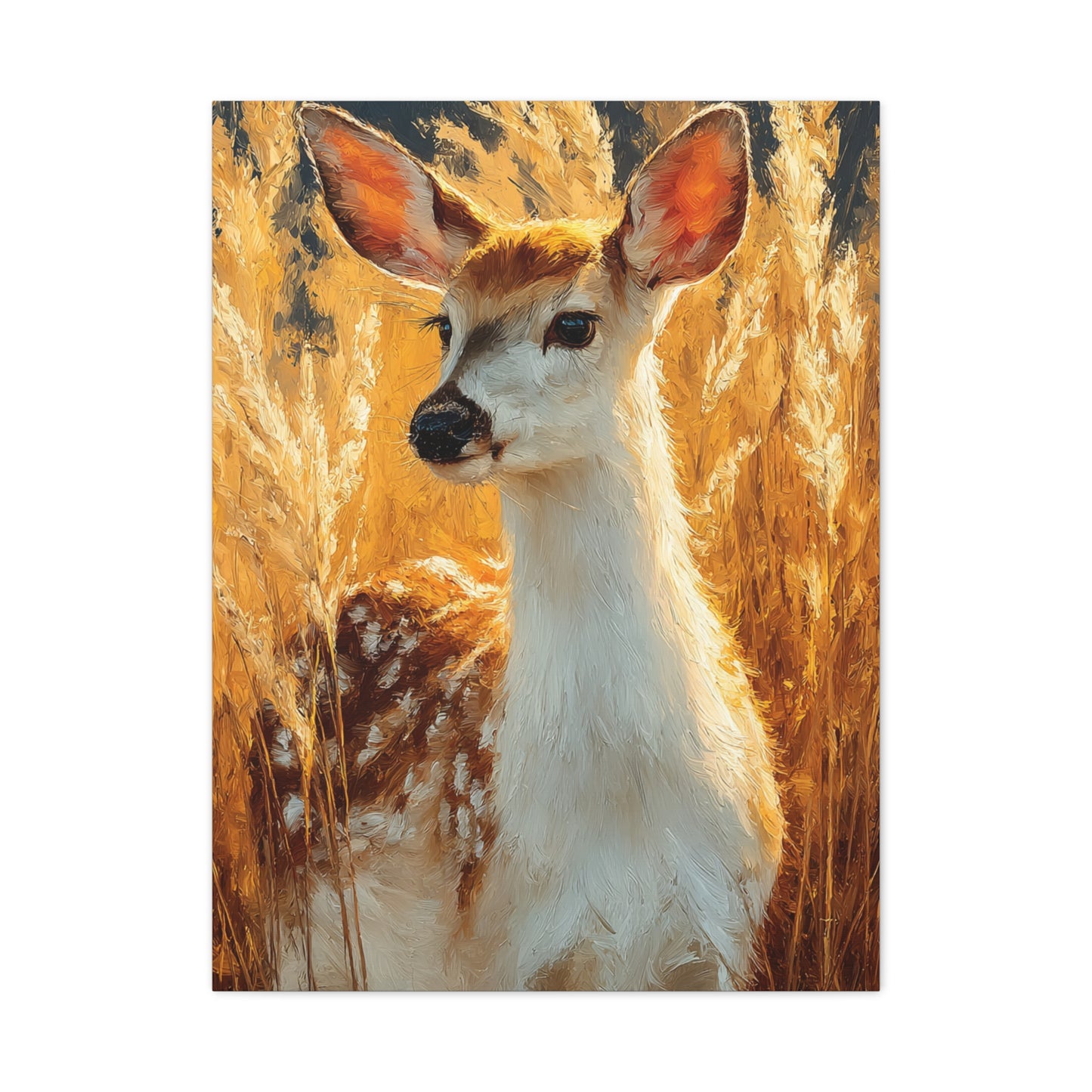 Celestial Moonlit Stag Wall Art & Canvas Print