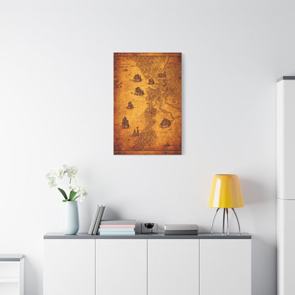 Antique Coastal Exploration Chart Wall Art & Canvas Prints