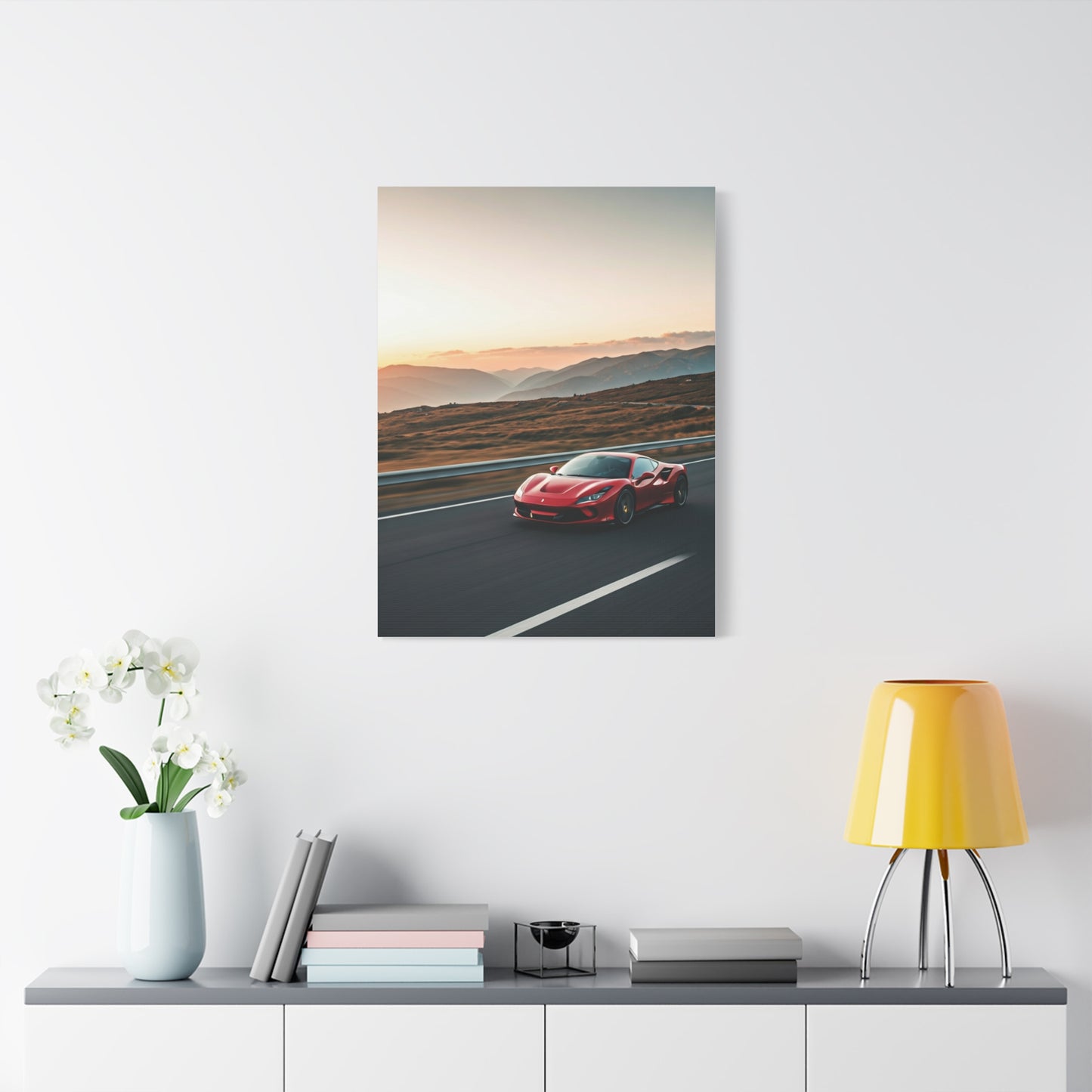 Ferrari F8 Tributo Winding Mountain Highway Wall Art & Canvas Prints