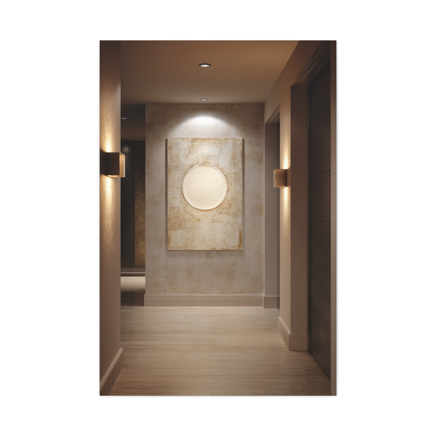 Minimalist Textured Luxury Hotel Hallway Wall Art & Canvas Print