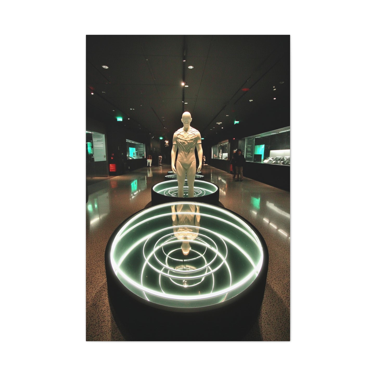 Cosmic Core Human Sculpture Wall Art & Canvas Print