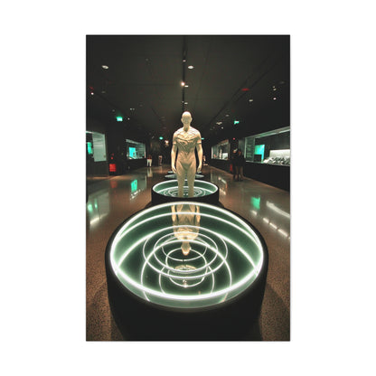 Cosmic Core Human Sculpture Wall Art & Canvas Print