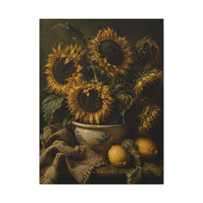 Baroque Sunflower Arrangement Wall Art & Canvas Print