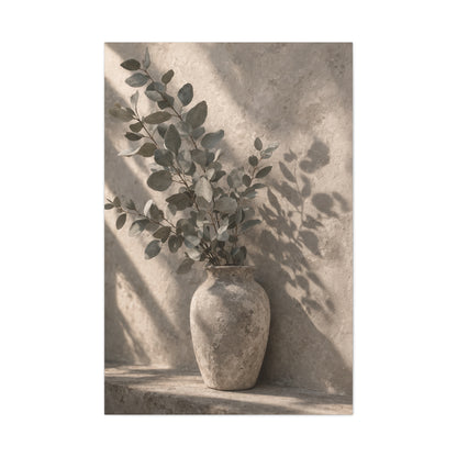 Eucalyptus Shadow Still Life Wall Art & Canvas Print