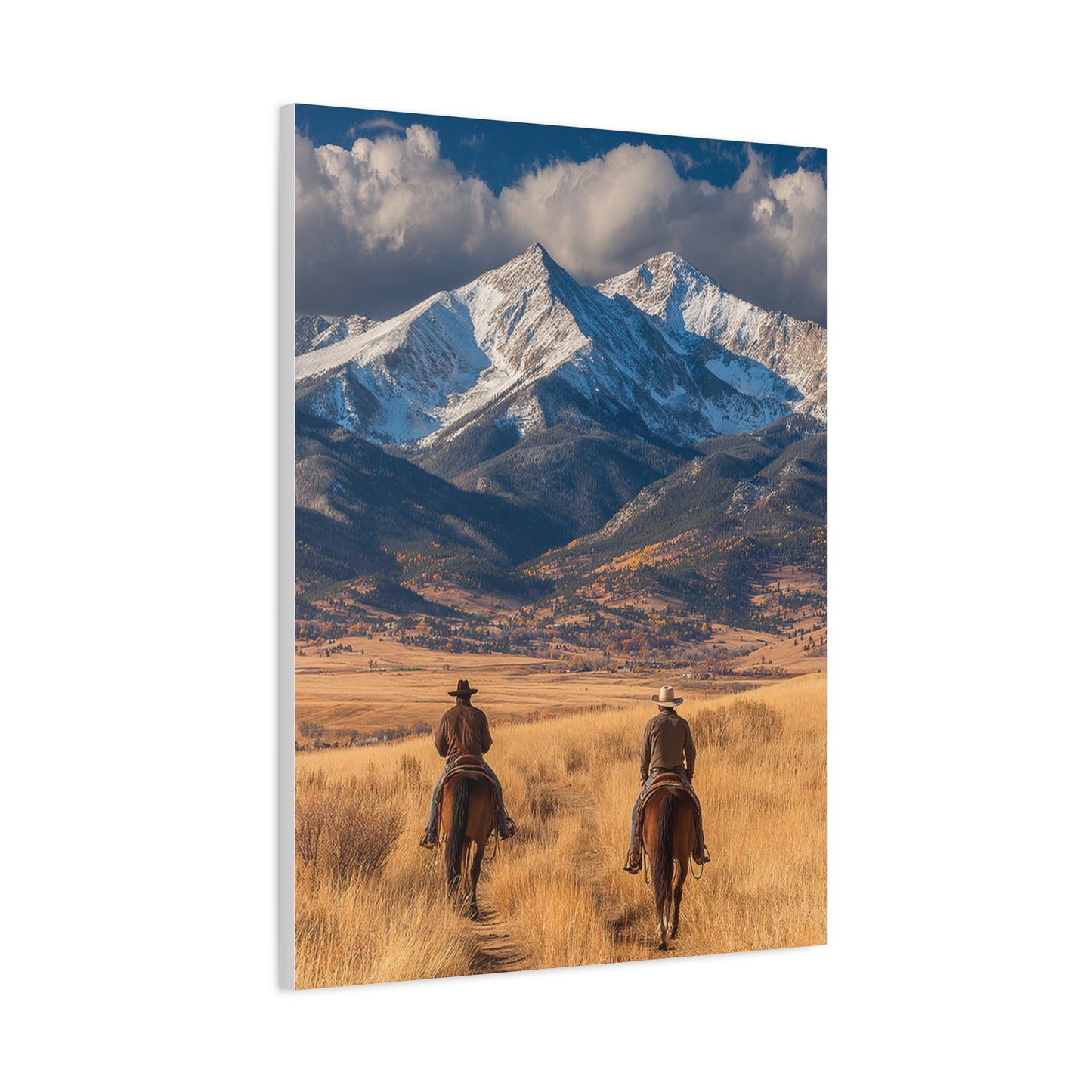 Frontier Riders in the Golden Valley Wall Art & Canvas Print