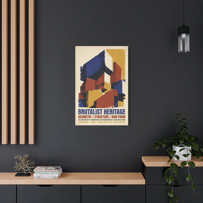 Brutalist Heritage Poster Geometry Wall Art & Canvas Print