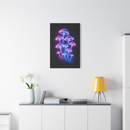 Magic Mushroom LED Art Aesthetic Wall Art & Canvas Print