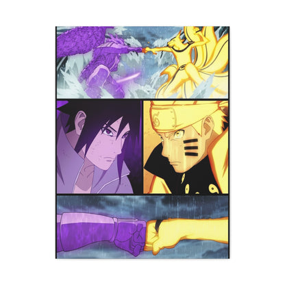 Naruto vs Sasuke Final Clash Poster Wall Art & Canvas Print