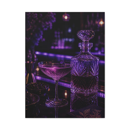 Violet Cocktail Lounge Still Life Wall Art & Canvas Print
