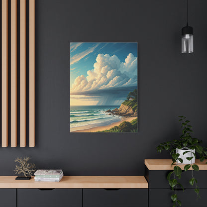 Cloudburst Over Coastal Bay Wall Art & Canvas Prints