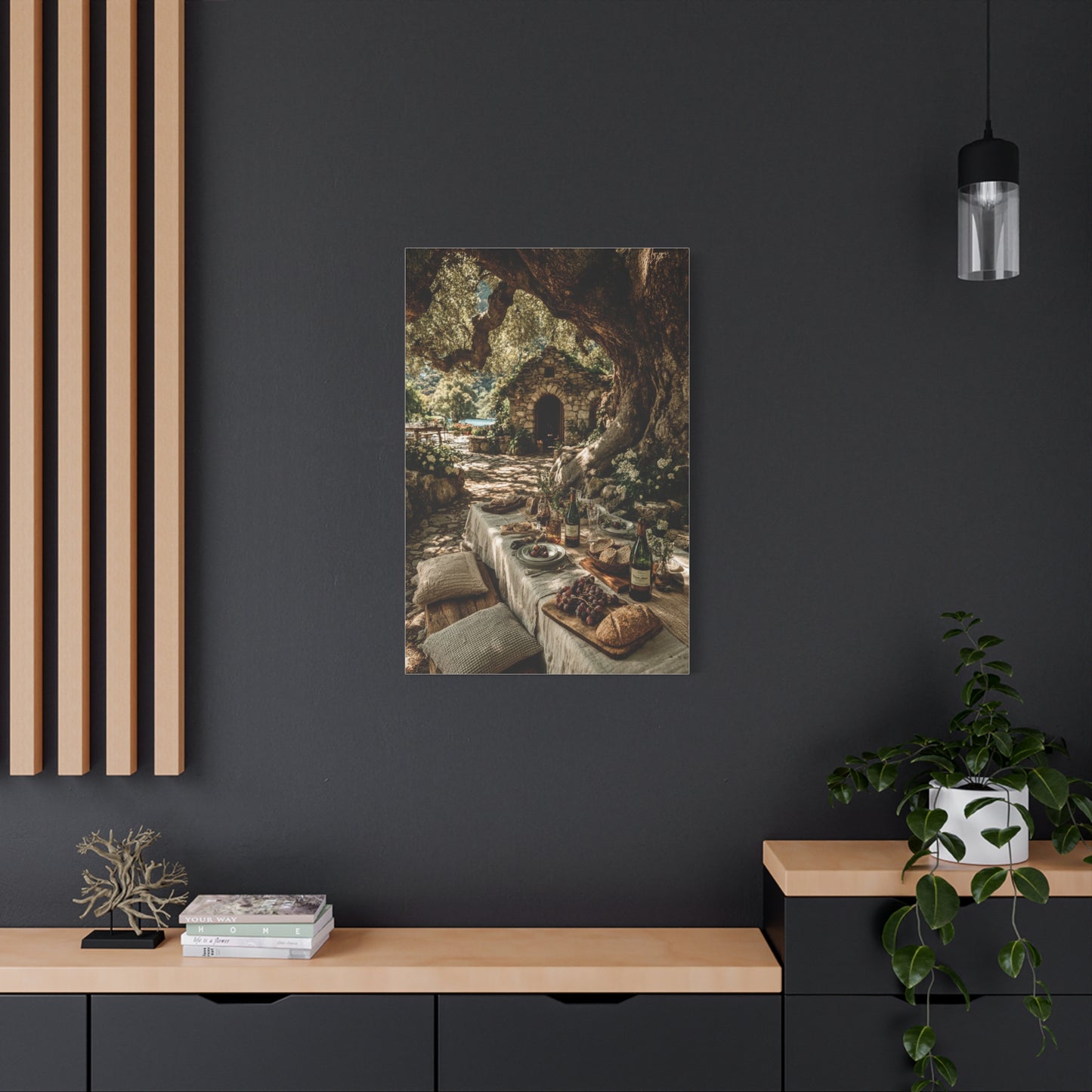 Olive Grove Countryside Lunch Wall Art & Canvas Print
