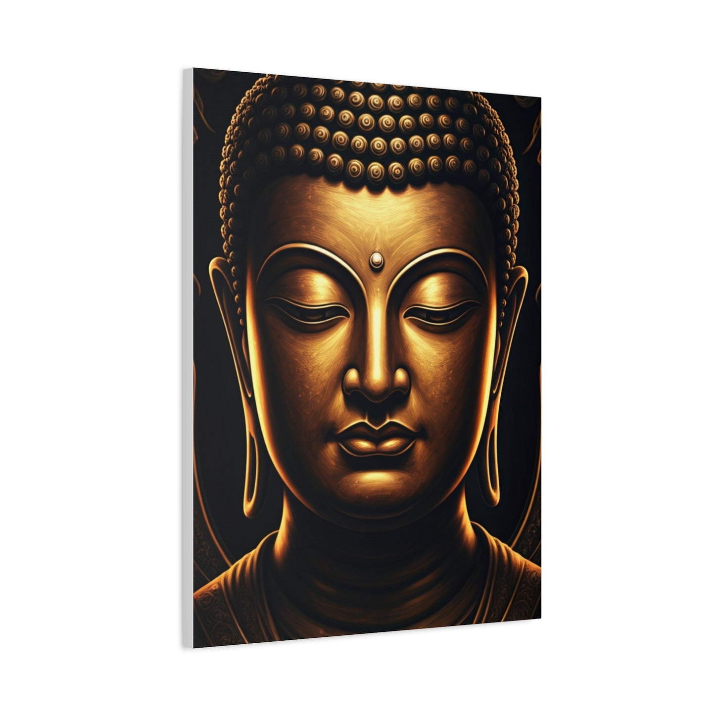 Sacred Golden Calm Buddha Portrait Wall Art & Canvas Prints