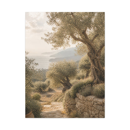 Olive Grove Coastal Serenity Wall Art & Canvas Print