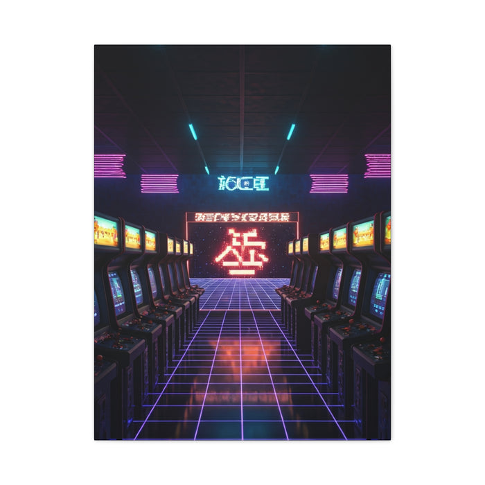 Retro Arcade Corridor Wall Art & Canvas Prints